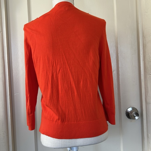 Kate Spade Red Ruffled Cardigan Sweater - Picture 4 of 6